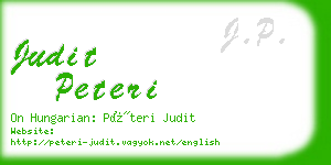 judit peteri business card